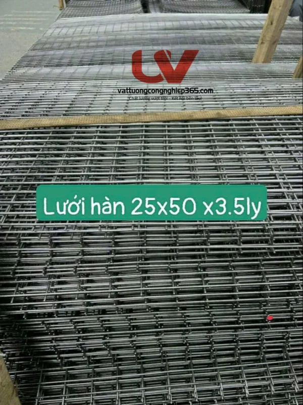 Sản xuất tấm lưới hàn 3.5ly ô 25x50 kích thước 1mx2m, 1mx3m
