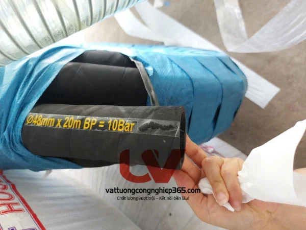 Phân phối ống cao su bố vải phi 48 dẫn nước, bùn,