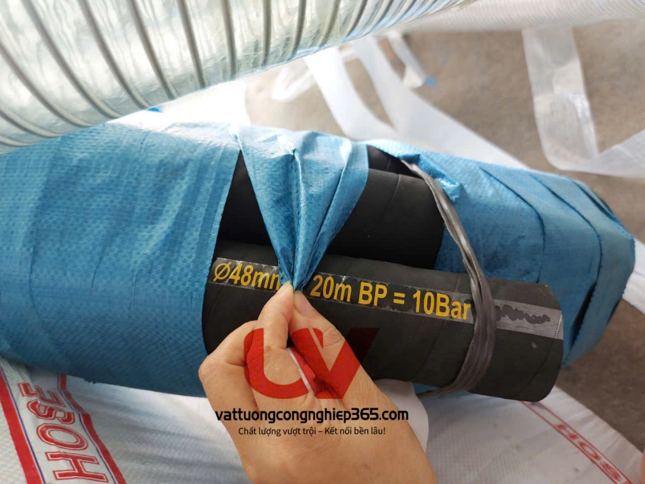 Ống cao su bố vải phi 48 chiụ áp lực cao, mài mòn tốt
