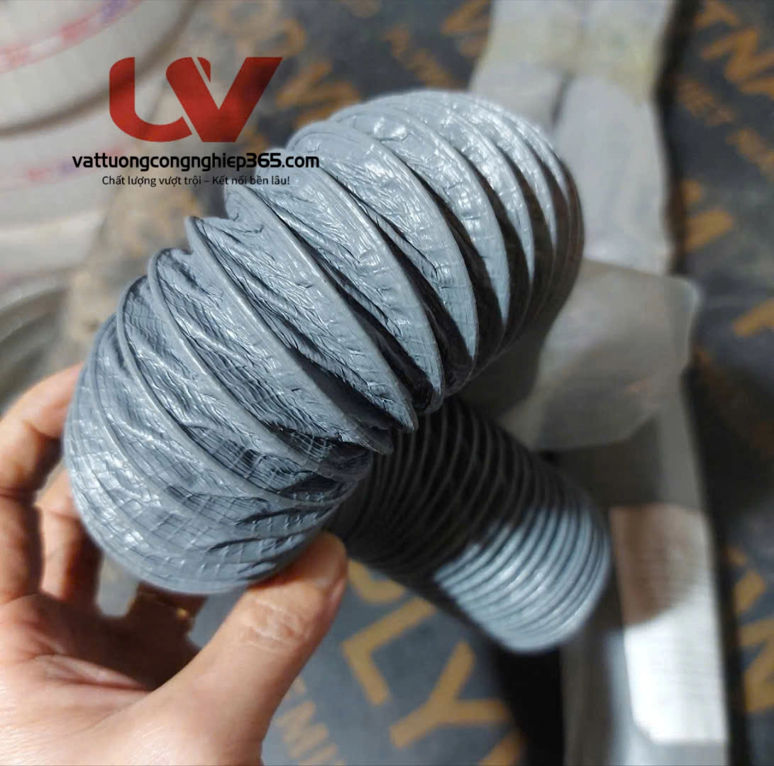 Phân phối ống dẫn gió mềm D50 lắp quạt thông gió, hút khí nóng
