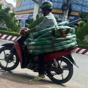 Mua ống gân xanh phi 76 hút nước thải, hút bể phốt siêu bền