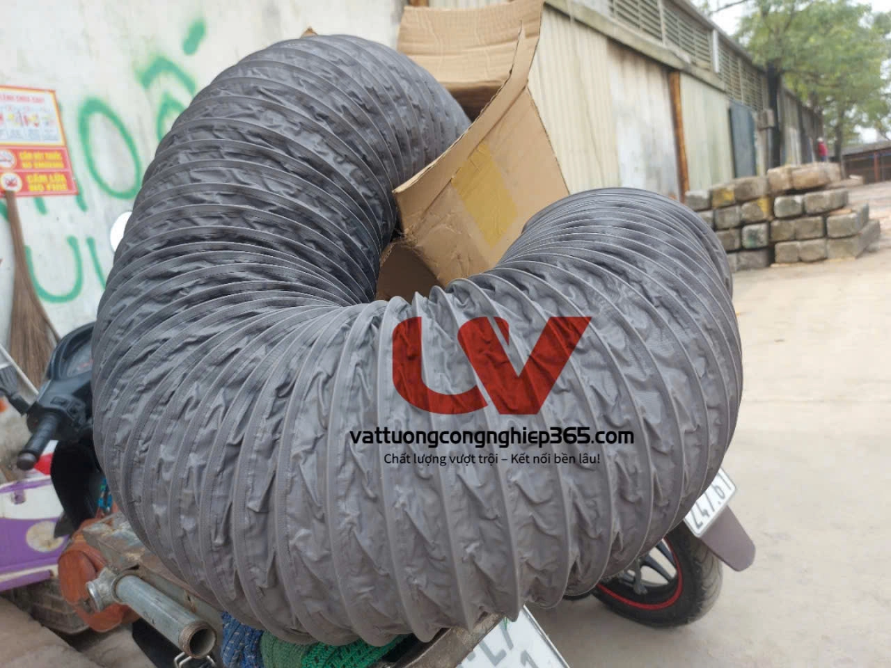 Địa chỉ mua ống gió mềm hút bụi vải phi 200