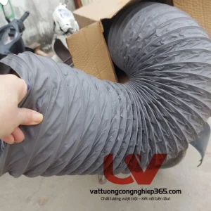 Phân phối ống gió mềm vả D125 dùng hút bụi vải, bụi giấy, hút mùi bếp