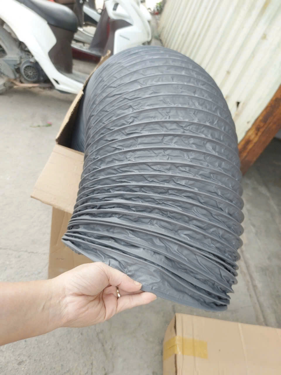 Phân phối ống gió mềm vải D200 chịu nhiệt độ cao