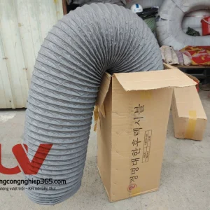 Phân phối ống gió mềm vải D300 lắp quạt thông gió tòa nhà