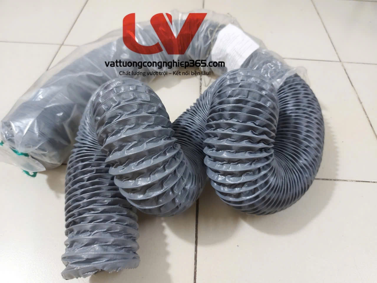 Phân phối ống gió mềm vải D50 lắp quạt thông gió tại Hà Nội