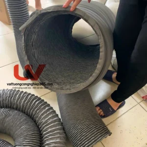 Phân phối Ống gió mềm vải D500 lắp quạt hút bụi công nghiệp
