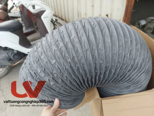 Phân phối ống gió mềm vải D400 lắp quạt thông gió, dẫn khí tươi