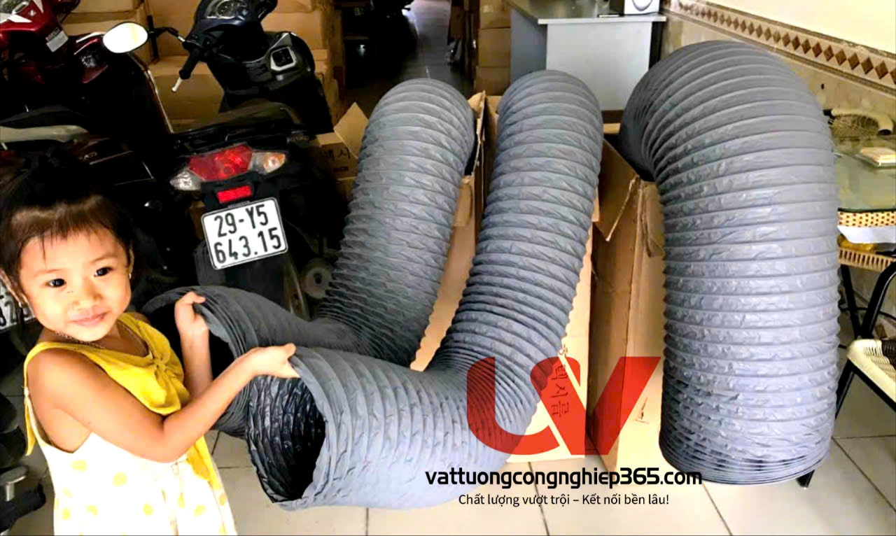 Địa chỉ bán ống gió mềm vải hút bụi xưởng may, thoát hơi nóng