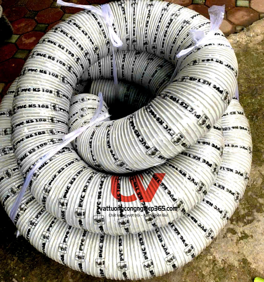 Nơi bán ống hút bụi gân nhựa phi 90 lắp máy Chà Nhám