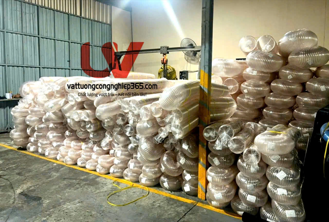 Ống nhựa lõi đồng dùng lắp quạt hút bụi gỗ, xi măng, trấu, bụi giấy