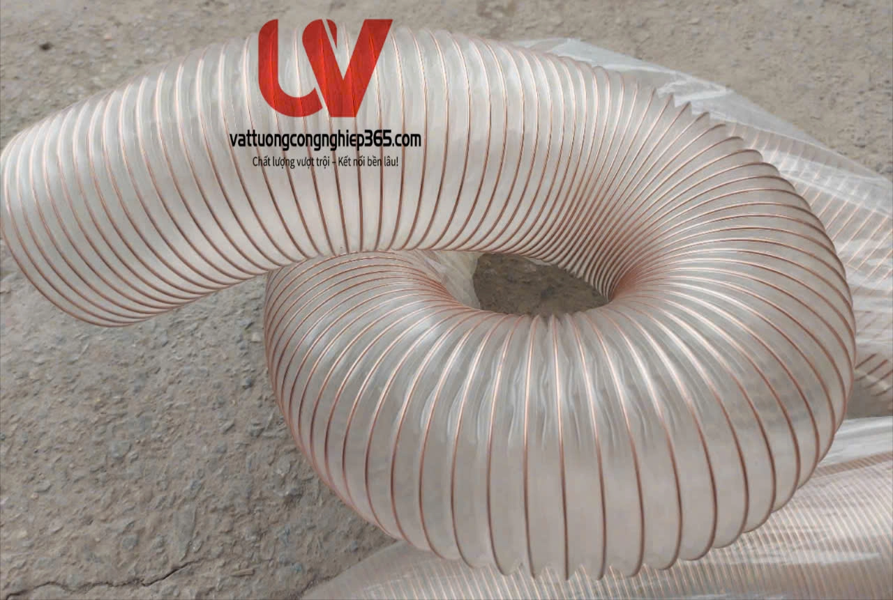 Ống hút bụi pu lõi thép mạ đồng D120