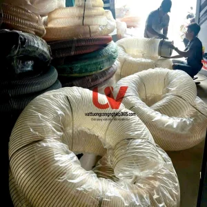 Phân phối ống mềm lắp quạt hút bụi phi 400