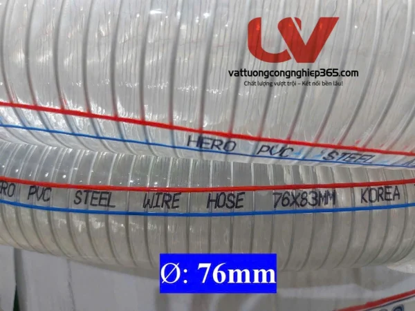 Phân phối ống nhựa pvc lõi thép phi 76 dẫn xăng dầu