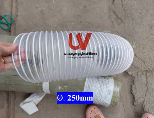 Ống ruột gà hút bụi phi 250 dùng lắp máy CNC