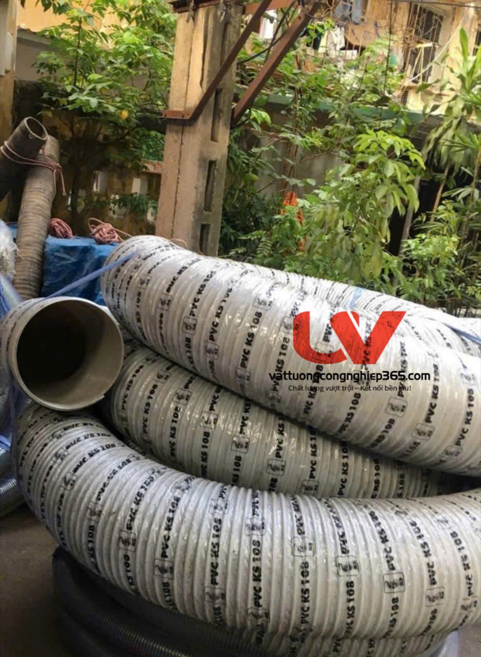 Ống hút bụi gân nhựa phi 300 dùng dẫn khí, thông gió