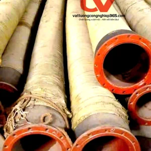 Sùng cao su hút cát phi 273 có gắn 2 đầu mặt bích