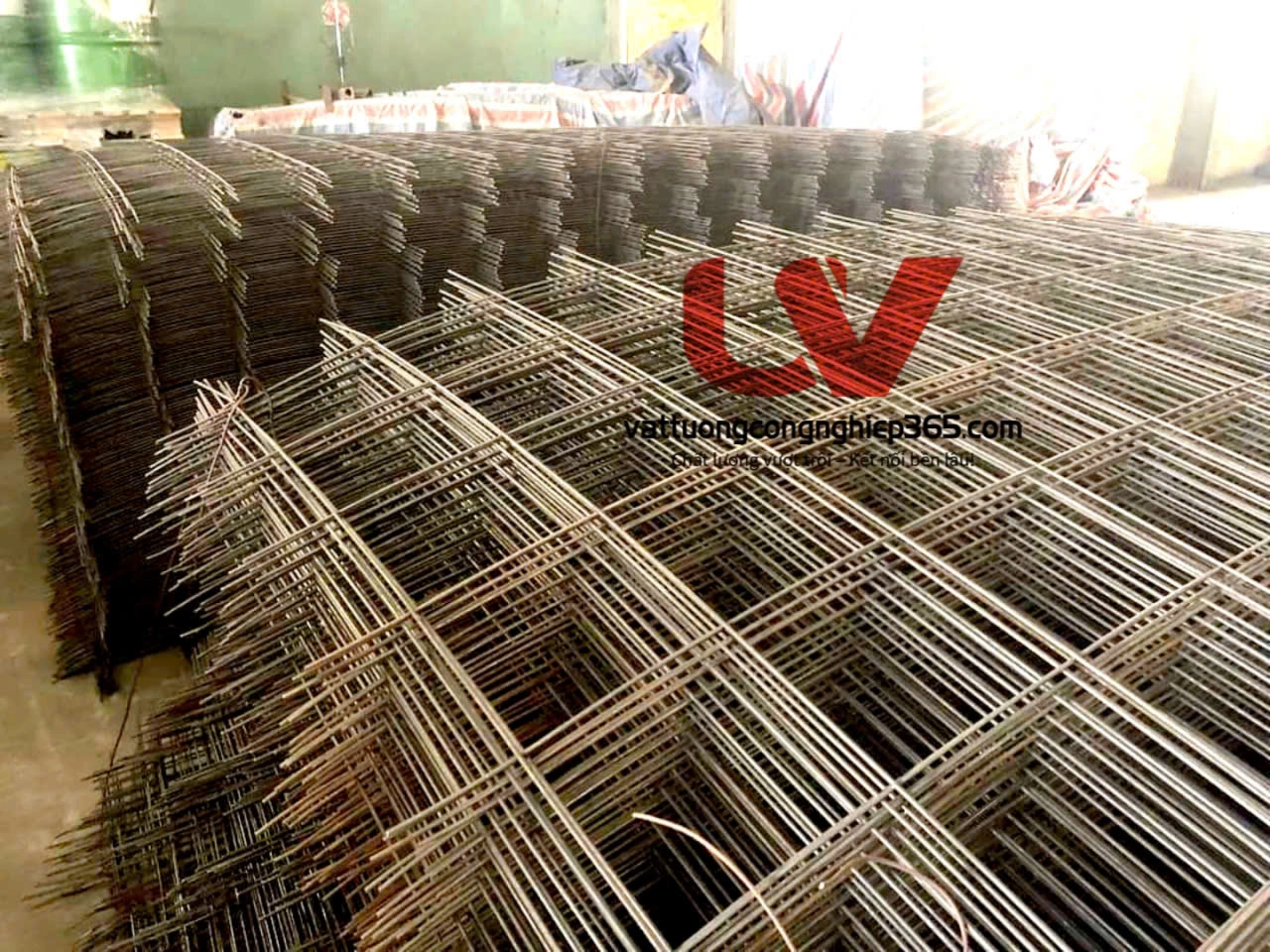 Sản xuất tấm lưới hàn 4mm ô 200*200 đổ sàn bê tông